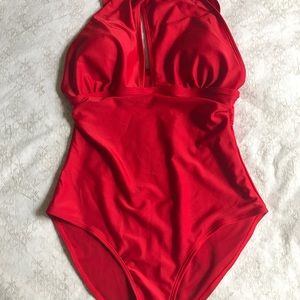 Crossback one piece bathing suit